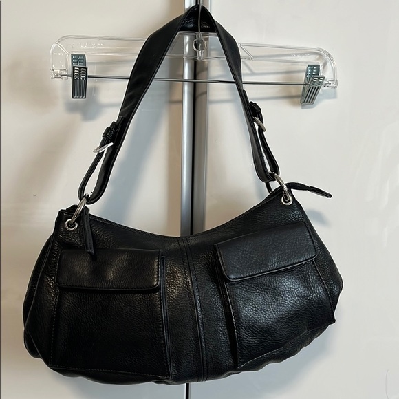 DEREK ALEXANDER Black Vintage Leather Shoulder Bag Mint Condition - Picture 2 of 16